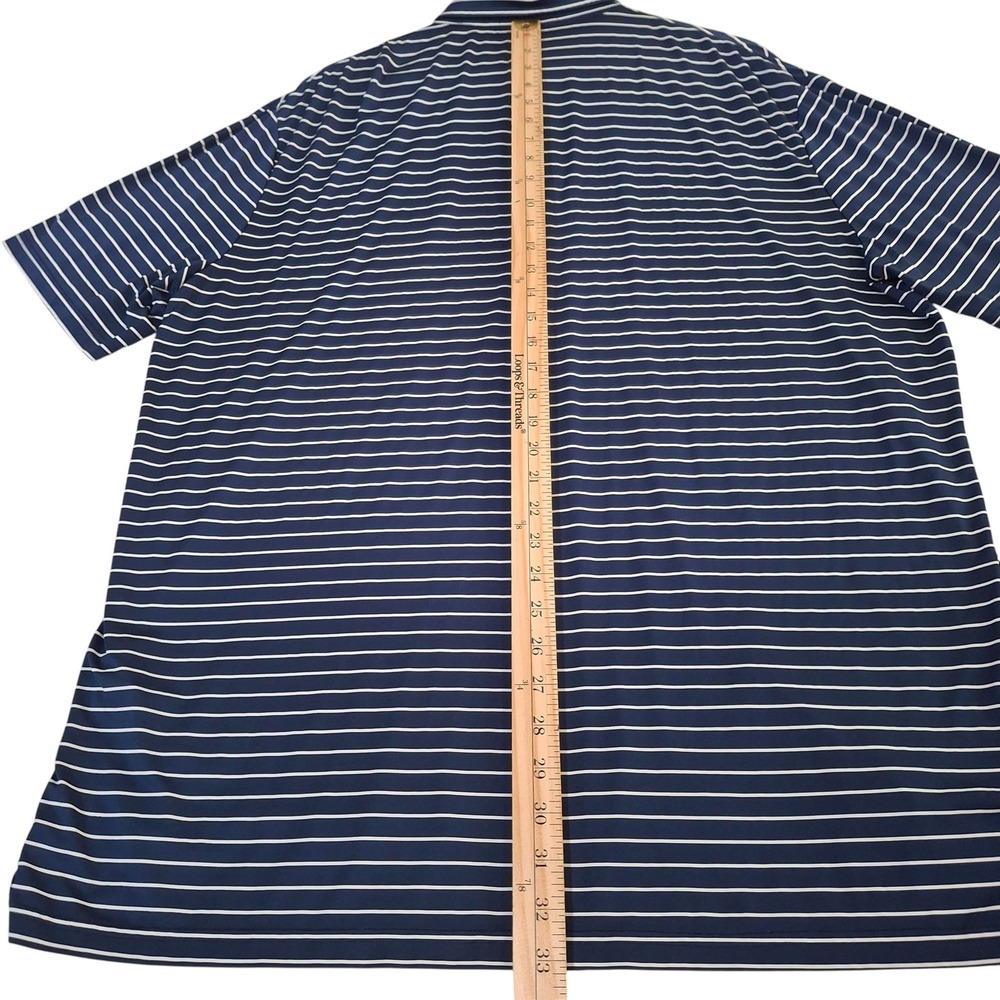 RLX Trump National Bedminster Men's XL Polo Shirt Blue Striped Golf Ralph Lauren - Picture 8 of 8